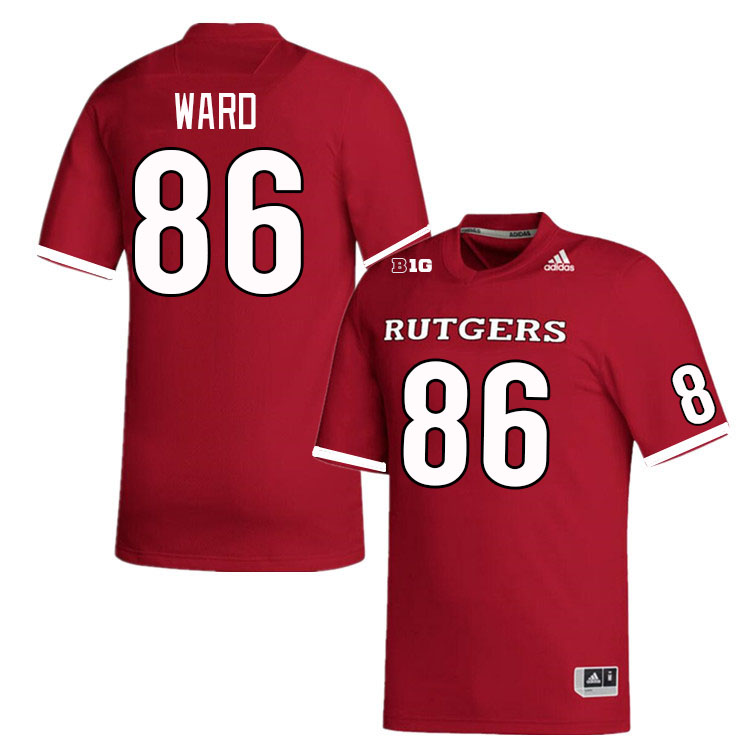 Men #86 Evan Ward Rutgers Scarlet Knights College Football Jerseys Stitched Sale-Scarlet